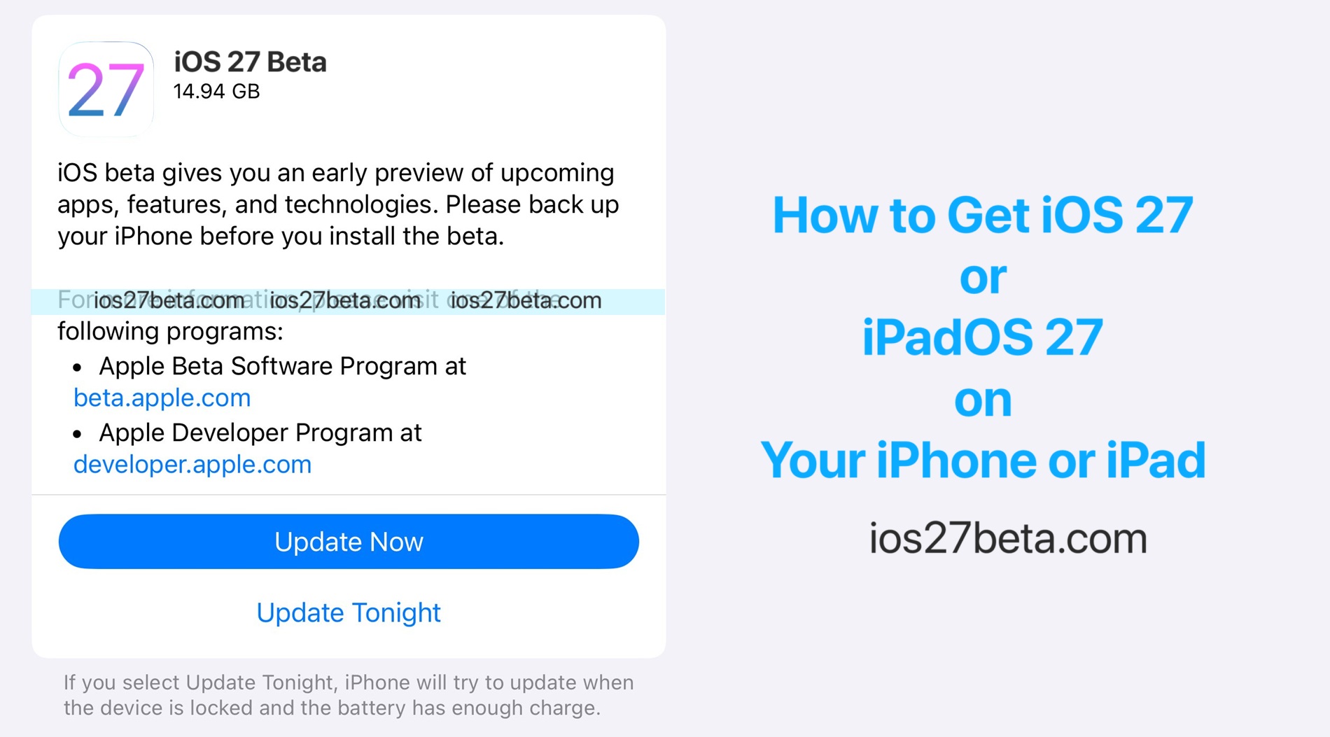 How to Get iOS 27 or iPadOS 27 on Your iPhone or iPad