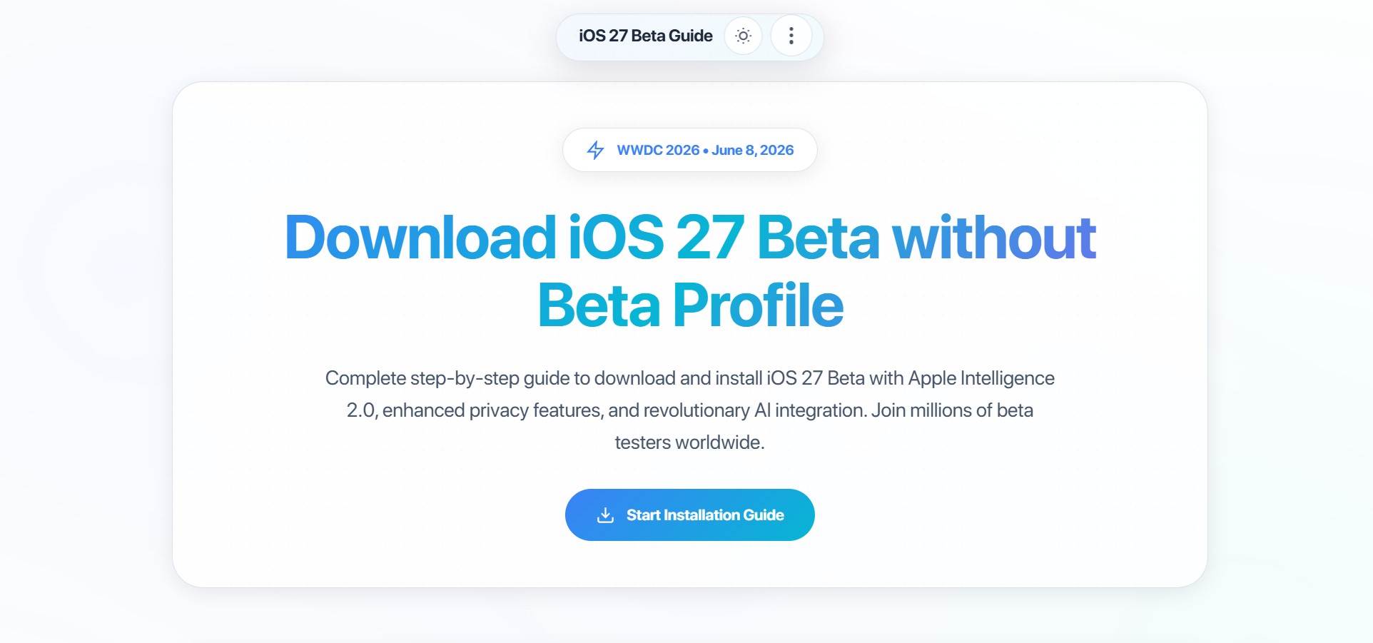 Download iOS 27 Beta without beta profile