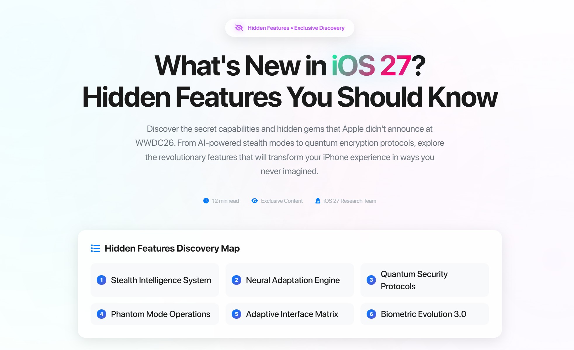 iOS 27 Hidden Features — What’s New in iOS 27 Beta