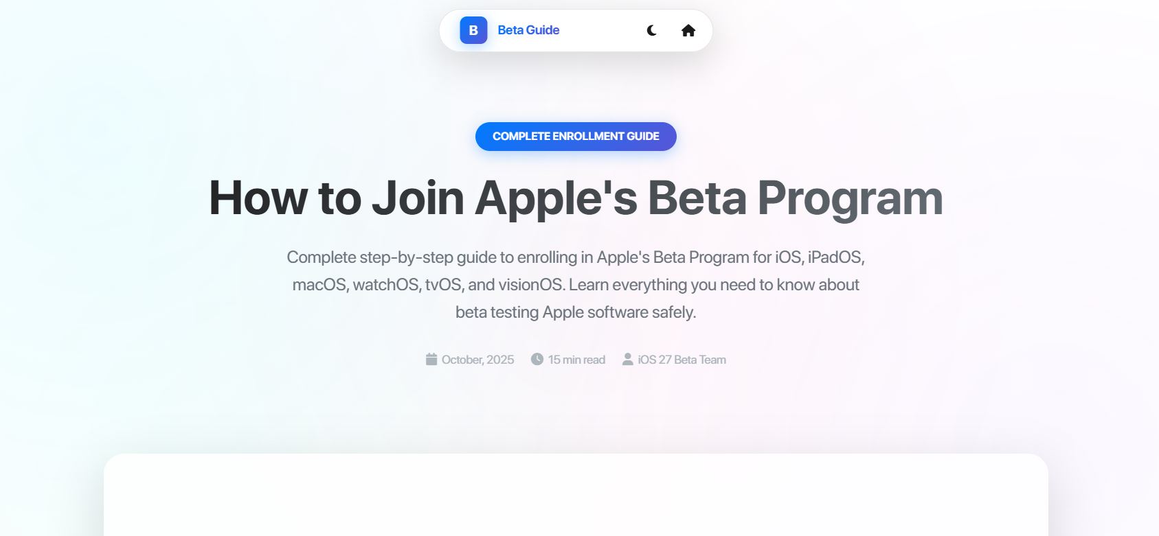 How to Join Apple Beta Program