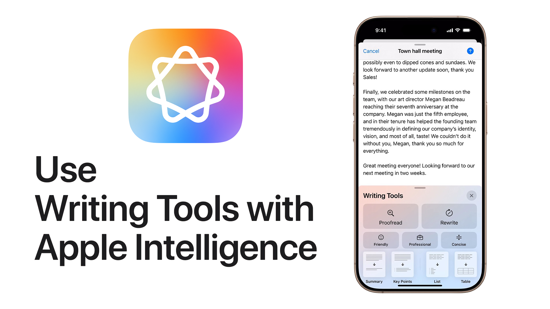 Using Writing Tools with Apple Intelligence